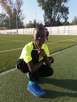 El menor senegalés tras ser intervenido