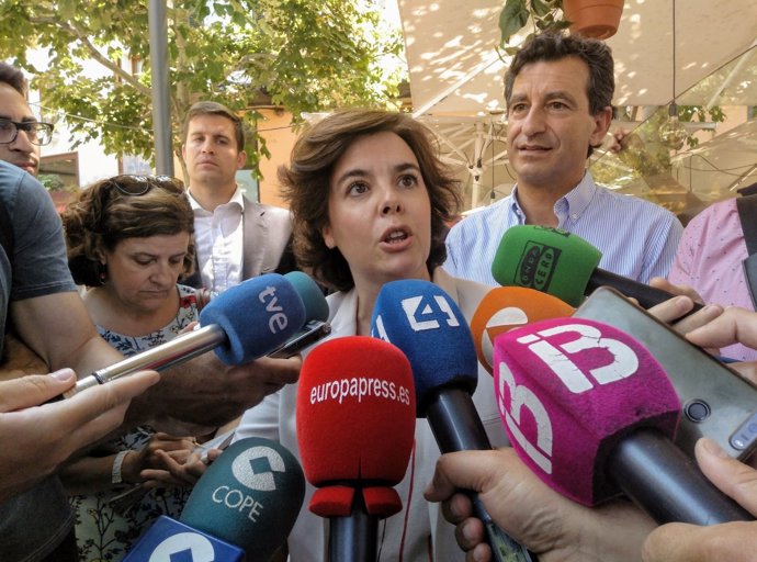 Soraya Sáenz de Santamaria, en declaraciones a los medios