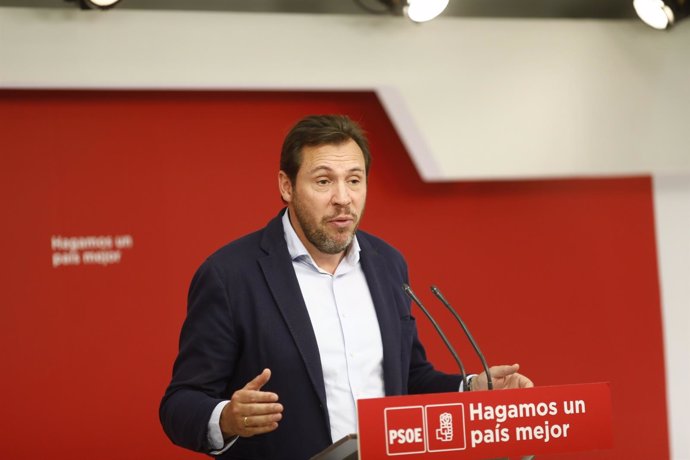 Rueda de prensa del portavoz del PSOE, Óscar Puente