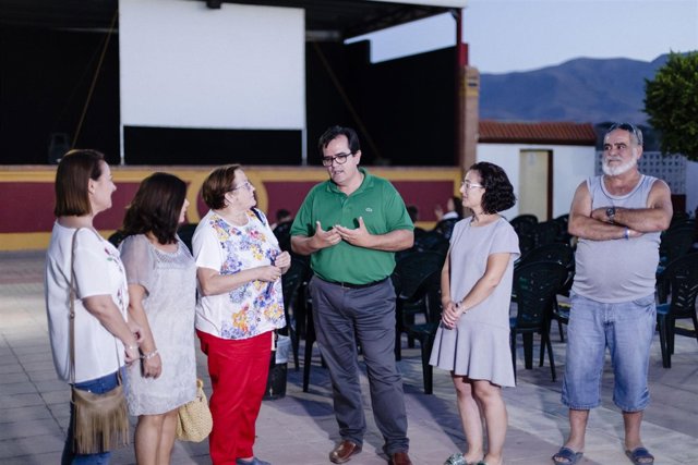 Antonio Jesús Rodríguez durante la primera proyección del circuito.