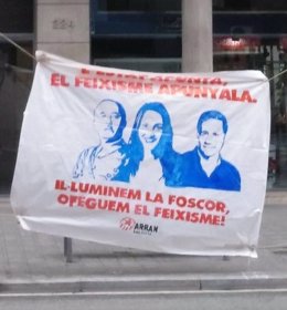 Cartel de Arran con Franco, Arrimadas y Fernández