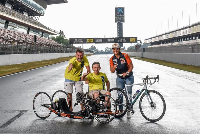 Pep Plaza, Isidre Esteve y Laia Sanz en el Circuit de Bcn-Cat