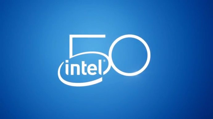 Logo de Intel por su 50 aniversario