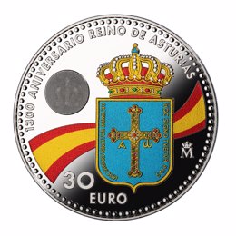 Moneda 1.300 aniversario de la creación del Reino de Asturias 