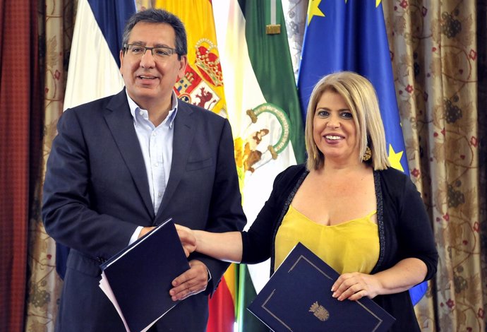 Antonio Pulido con la alcaldesa de Jerez