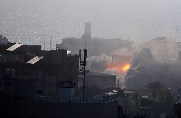Bombardeo israelí en Gaza (archivo)