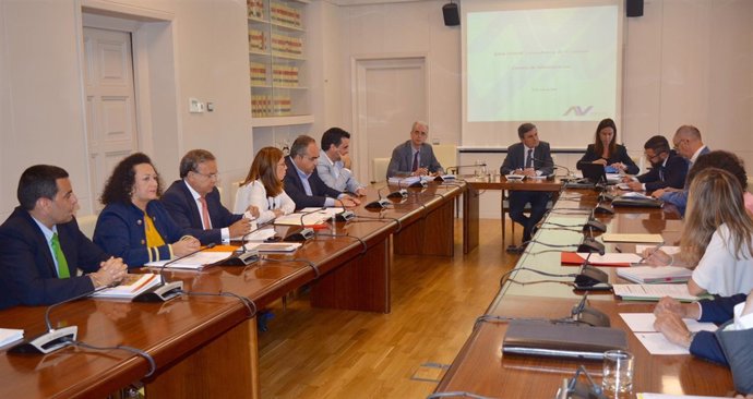 Valverde en la reunión del Consejo de Administración de la sociedad de Cartagena