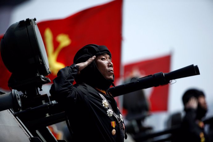 Militar norcoreano en un desfile