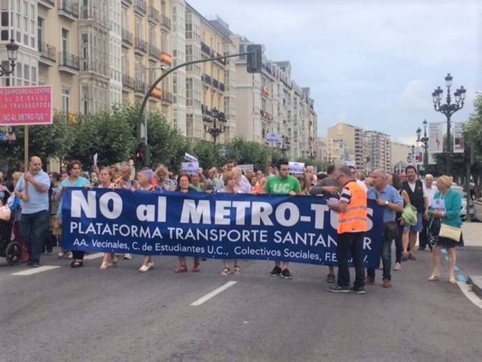 Manifestación contra el MetroTUS del 19 de julio de 2018