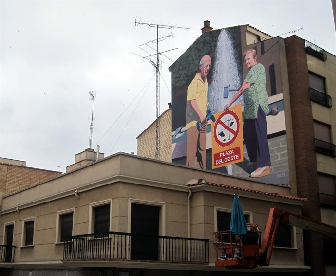 Grafiti 'Fuente Animada' de Joseba Muruzábal