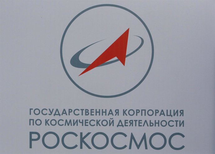 El logotipo de la empresa aeroespacial rusa Roscosmos