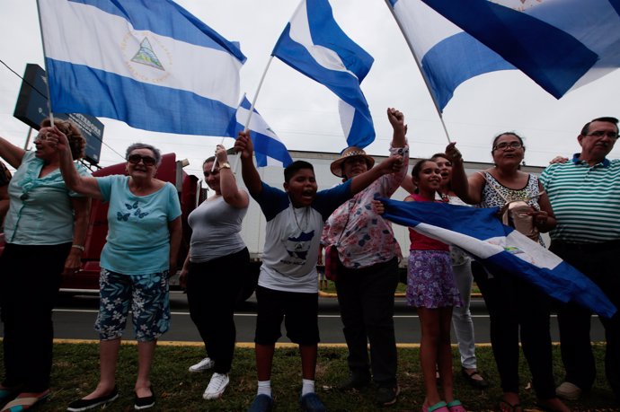 Manifestación contra Daniel Ortega