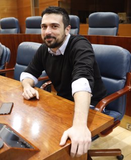Ramón Espinar, en la Asamblea de Madrid
