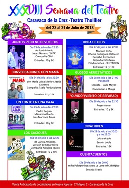 Caravaca inicia este lunes su XXXVIII Semana de Teatro