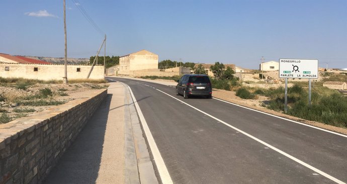 La DPZ ha mejorado la carretera CV-8 que une Monegrillo con Osera 