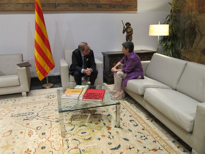 Quim Torra es reuneix amb Teresa Cunillera en la Generalitat