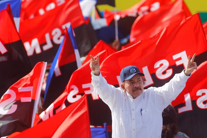 Ortega durante la celebración del 39 aniversario de la Revolución Sandinista