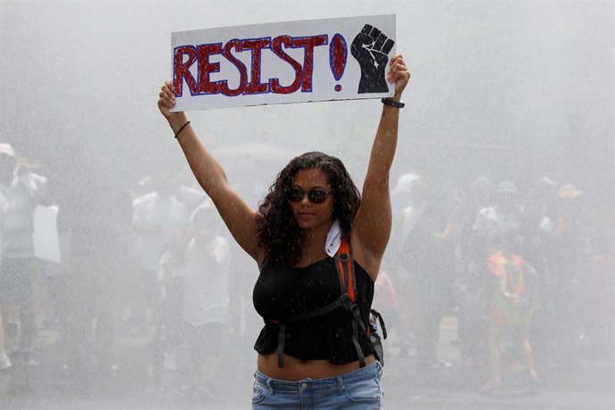 Manifestación contra la separación de menores inmigrantes en Washington