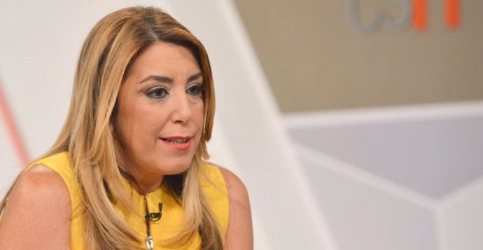 Susana Díaz en una entrevista en Canal Sur Televisión