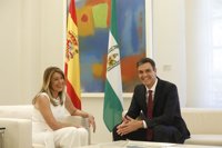 Susana Díaz valora que Sánchez admita que Andalucía está infrafinanciada y promete no renunciar a los 4.000 millones