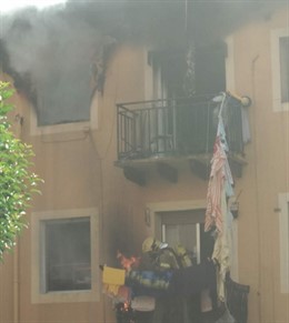 Incendio en una vivienda de Santurtzi
