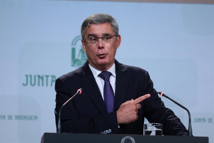 Juan Carlos Blanco, portavoz del Gobierno andaluz en rueda de prensa