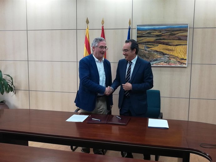 Firma del convenio de colaboración entre el Gobierno de Aragón y Endesa