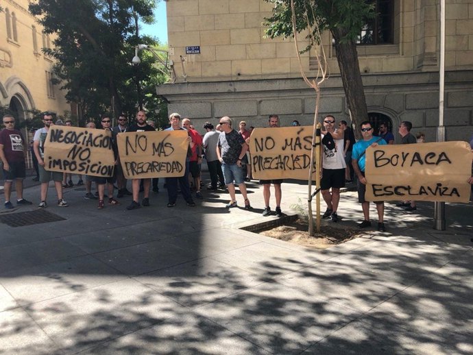 Repartidores de prensa en huelga
