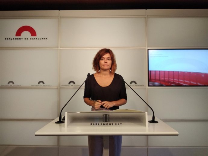 La portavoz de los CatECP, Elisenda Alamany