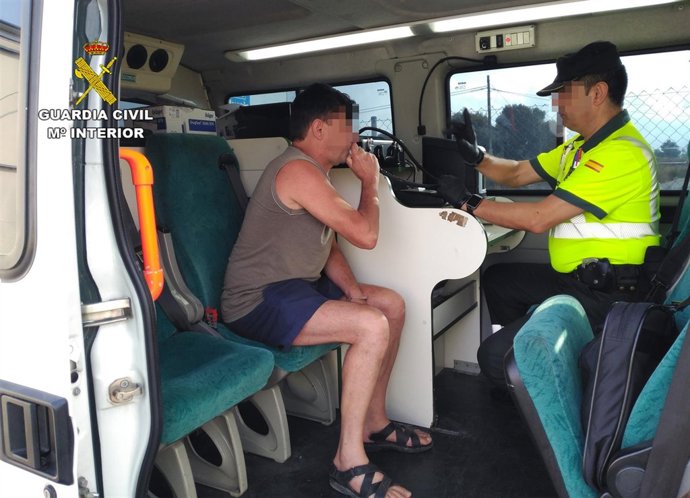 Prueba alcoholemia a camionero