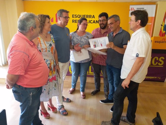 Jaume Gilabert con cargos de ERC en Lleida