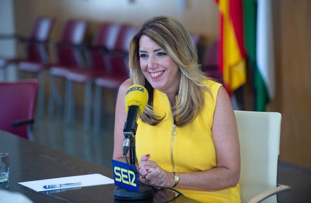 La presidenta de la Junta, Susana Díaz, durante la entrevista