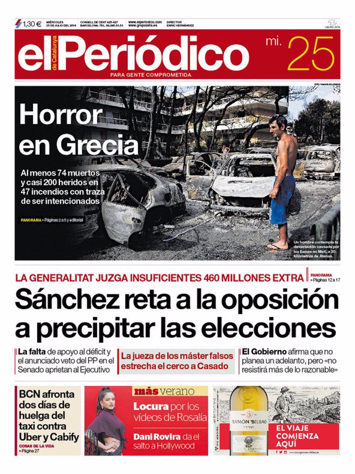 Las Portadas De Los Periódicos De Hoy Miércoles 25 De Julio De 2018 4397