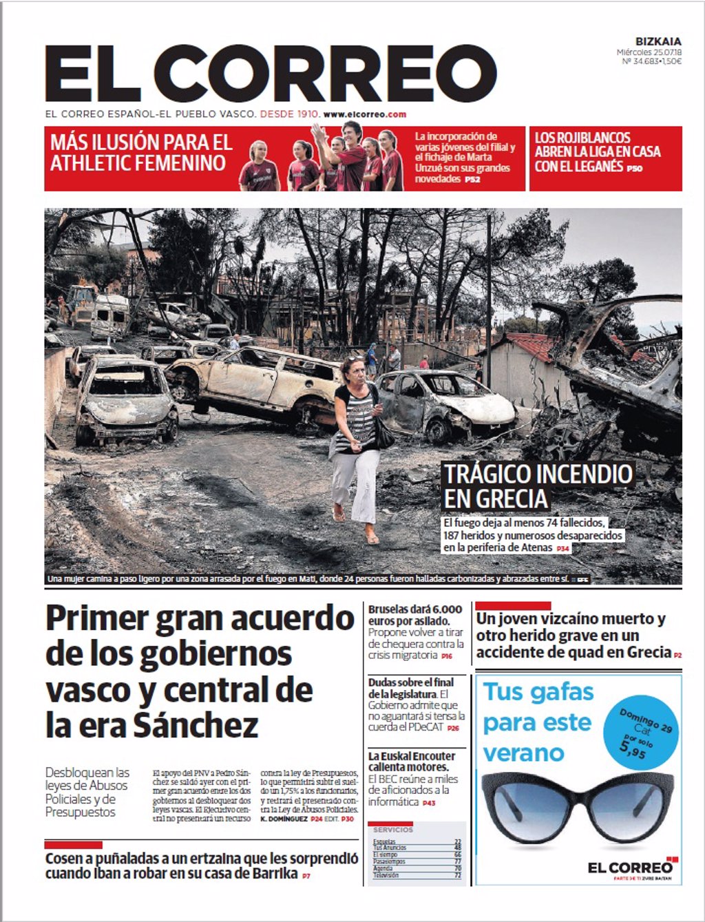 Las Portadas De Los Periódicos De Hoy Miércoles 25 De Julio De 2018 0601