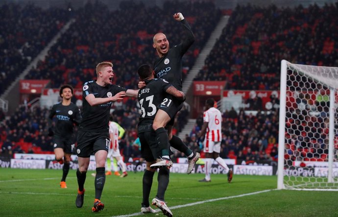 David Silva Stoke City Manchester City