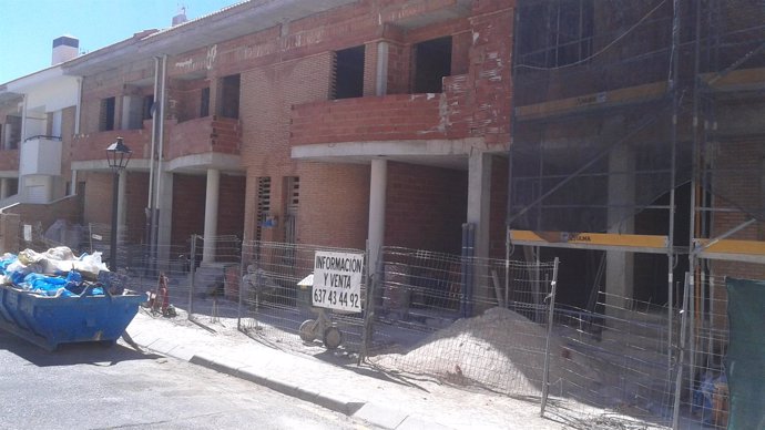 Obra de viviendas en construcción en la ciudad de Jaén