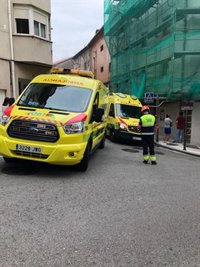 Trasladado al Hospital de Cruces el herido en el incendio del piso de Santander