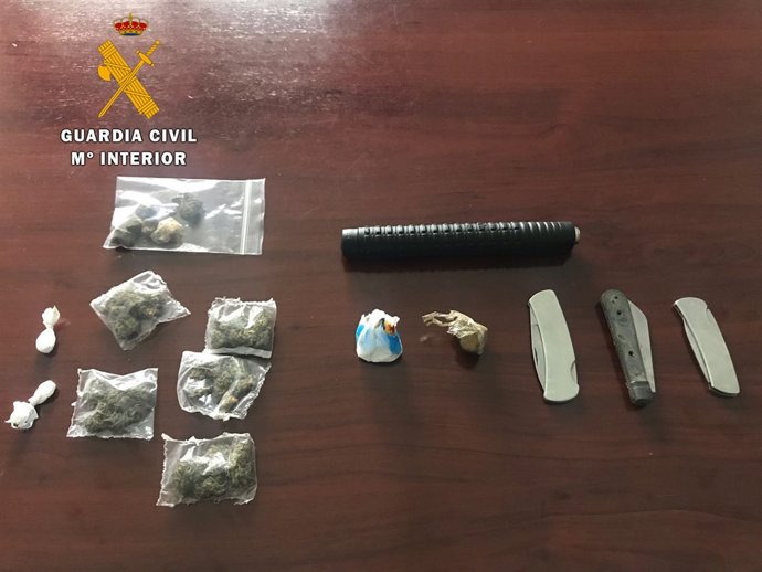 Droga y armas intervenidas