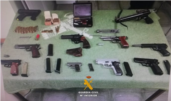 Armas incautadas a un vecino de Villanubla 26-7-2018