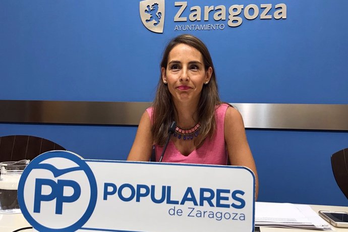 La concejal del PP, María Navarro, en rueda de prensa este jueves