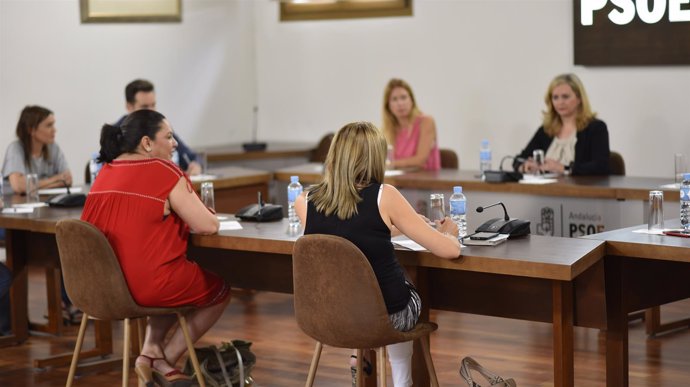 Reunión con responsables de Política Municipal del PSOE-A