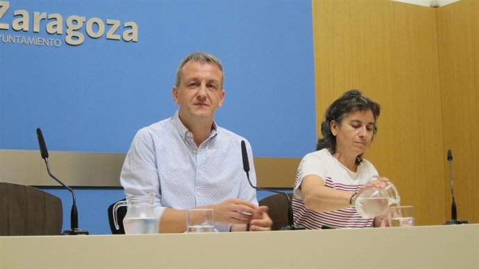 Rivarés y Broto, en rueda de prensa este jueves en el Ayuntamiento      