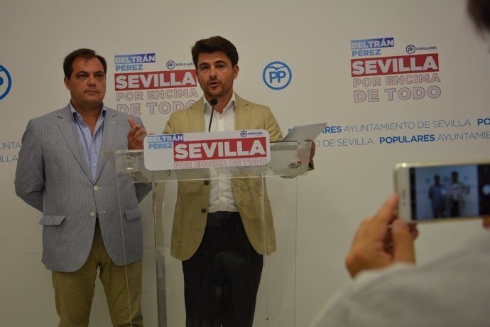 El portavoz del PP en el Ayuntamiento de Sevilla, Beltrán Pérez.