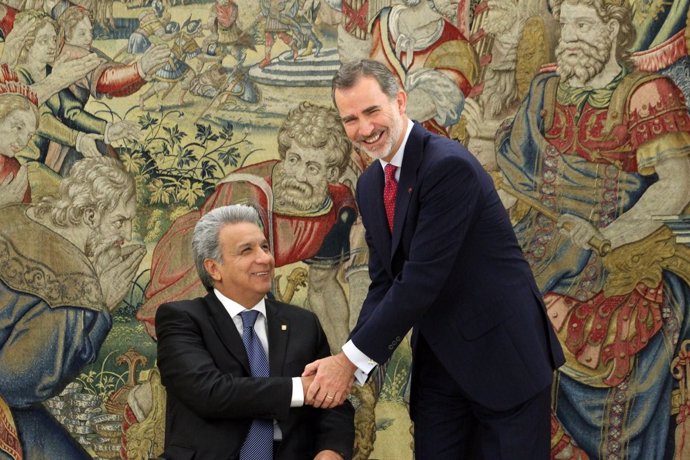 El Rey Felipe VI se reúne en el Palacio de la Zarzuela en Madrid con el presiden