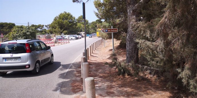 Señalización de accesos a Ses Salines (Ibiza)