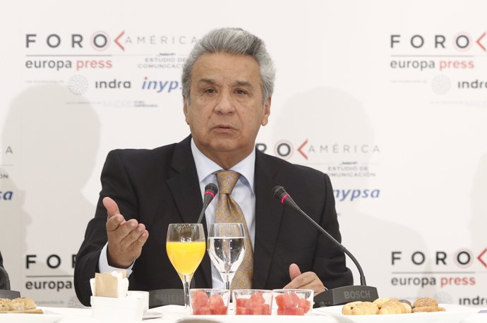 El presidente de la República del Ecuador, Lenín Moreno, protagoniza el desayuno