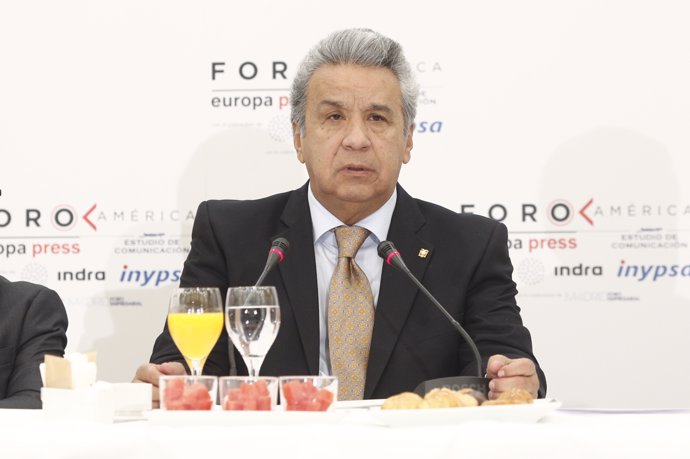 El presidente de la República del Ecuador, Lenín Moreno, protagoniza el desayuno