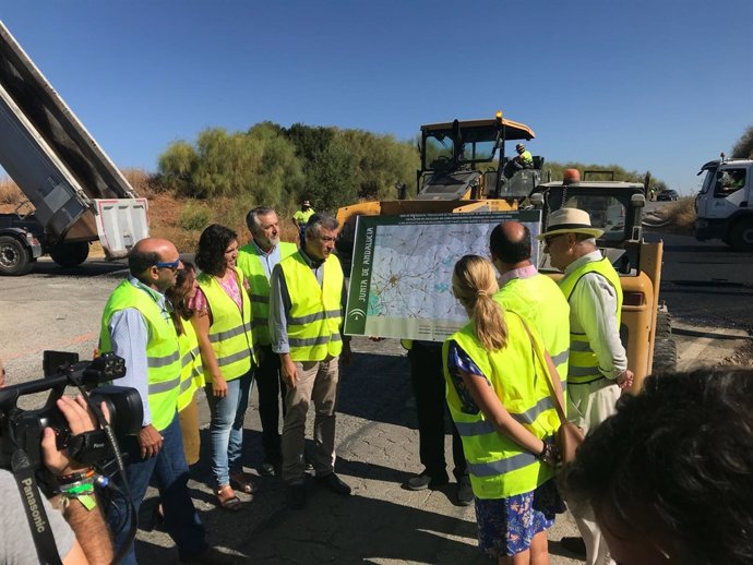 Obras de emergencia en carreteras de la Sierra de Cádiz