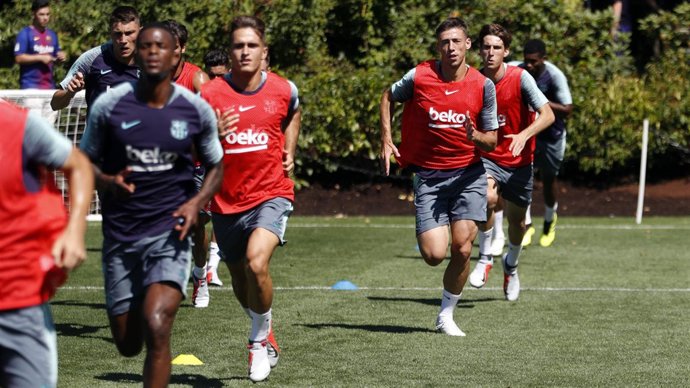 Entrenamiento del Barça en la gira por Estados Unidos