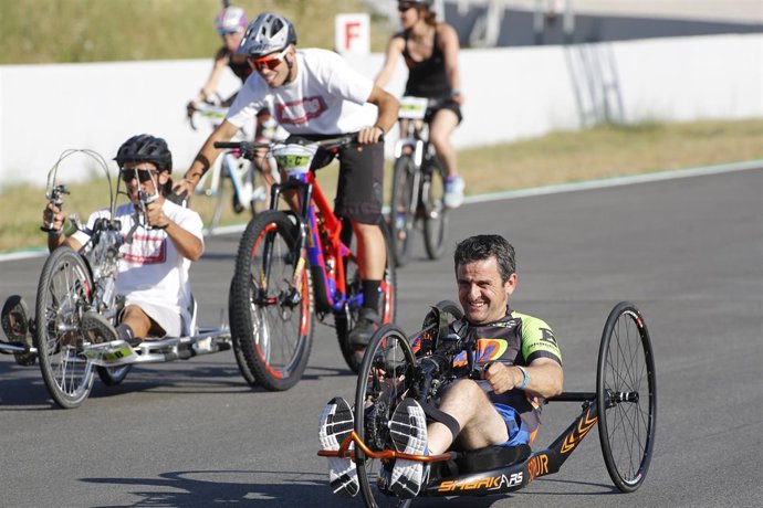 Isidre Esteve en la carrera de 'handbike' de su Fundación